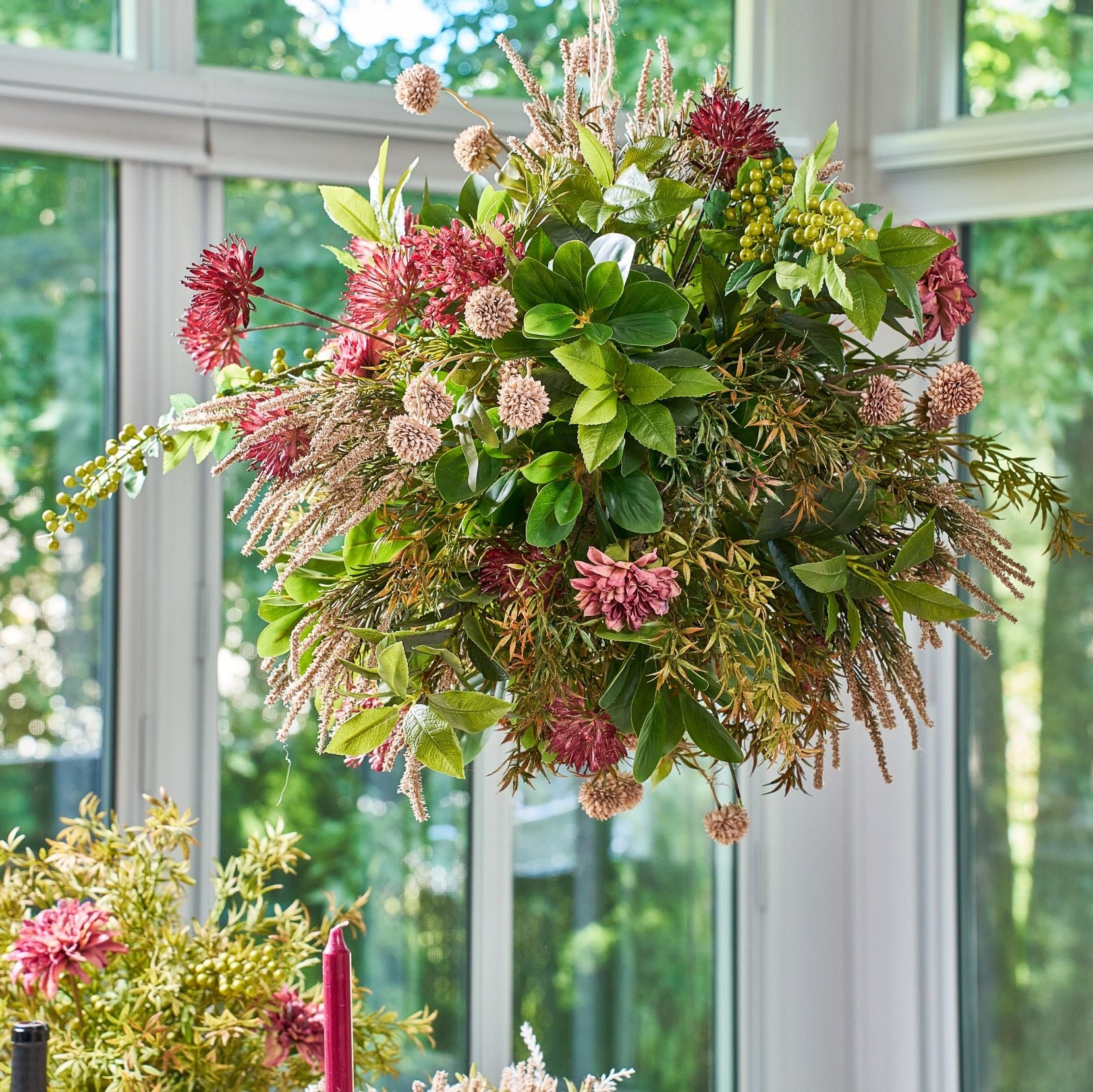 Flaura Scarlet Canopy Hanging Chandelier