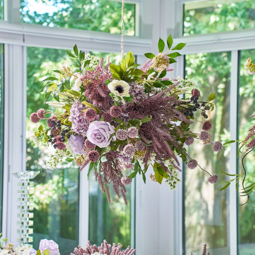 Flaura Lavender Drift Floral Hanging Chandelier