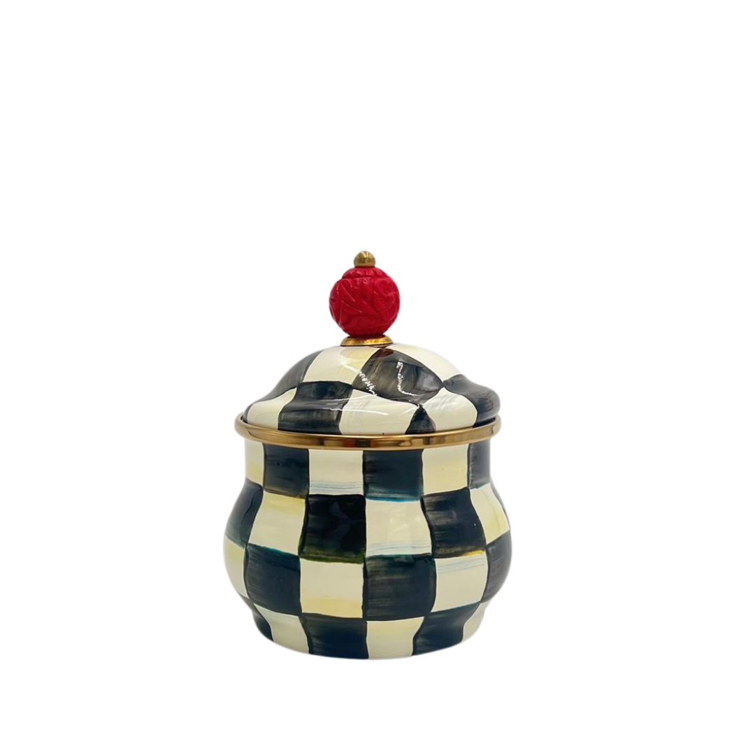 MacKenzie-Childs Courtly Check Lidded Sugar Bowl