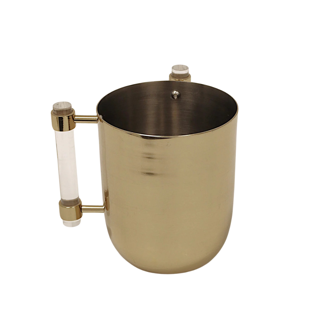Gold Wash Cup with Clear Handles