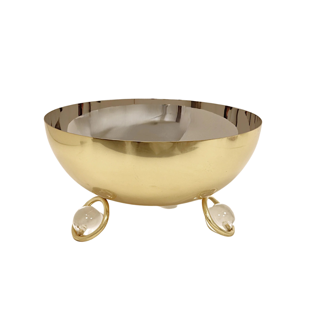 Small Salad Bowl with Resin Ball Legs