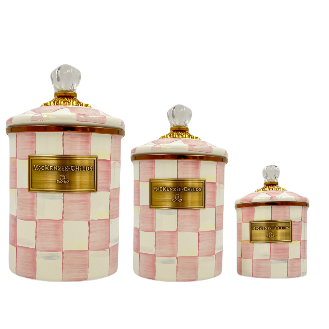 MacKenzie-Childs Rosy Check Canister