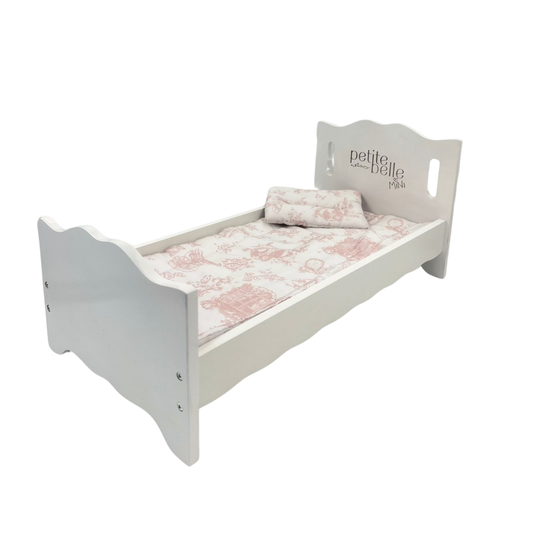 Petite Belle Mini White Doll Bed