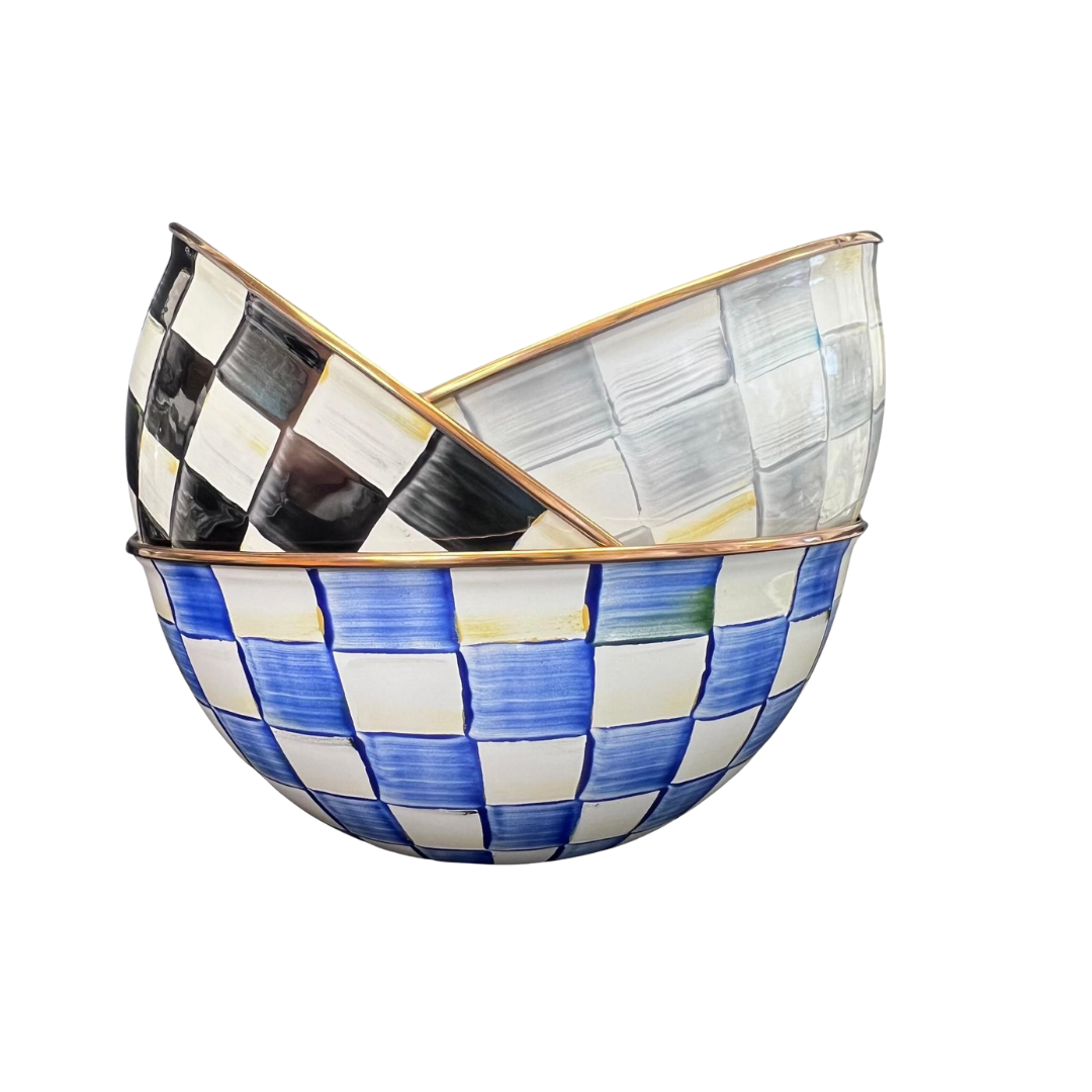 MacKenzie-Childs Check Enamel Everyday Bowl - Medium