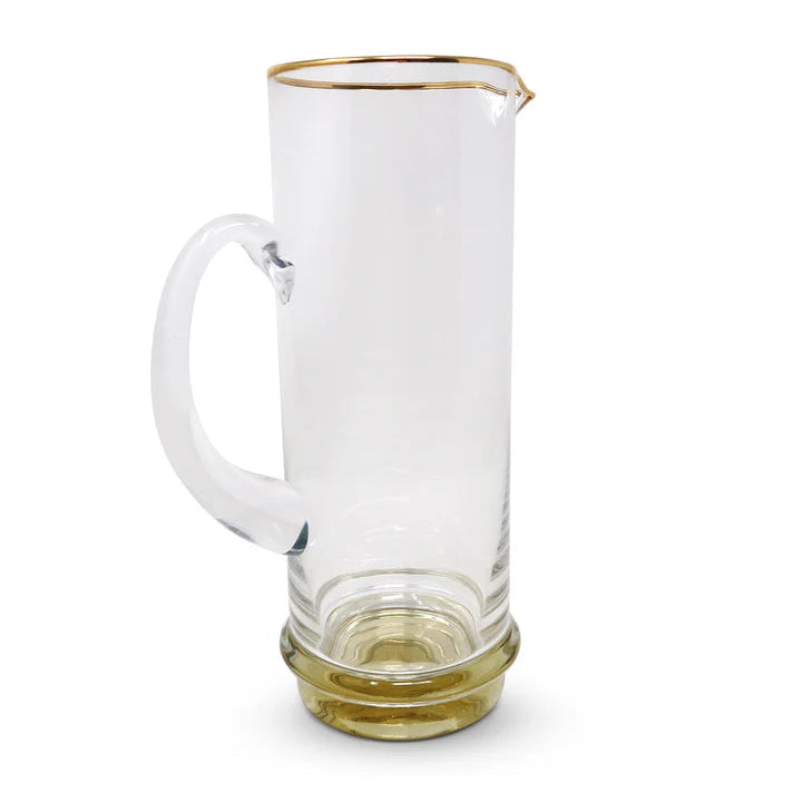 Pitcher with Gold Base and Rim