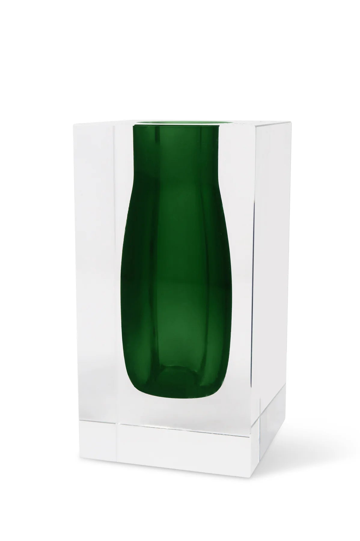 Colored Inner Double Wall Crystal Bud Vase