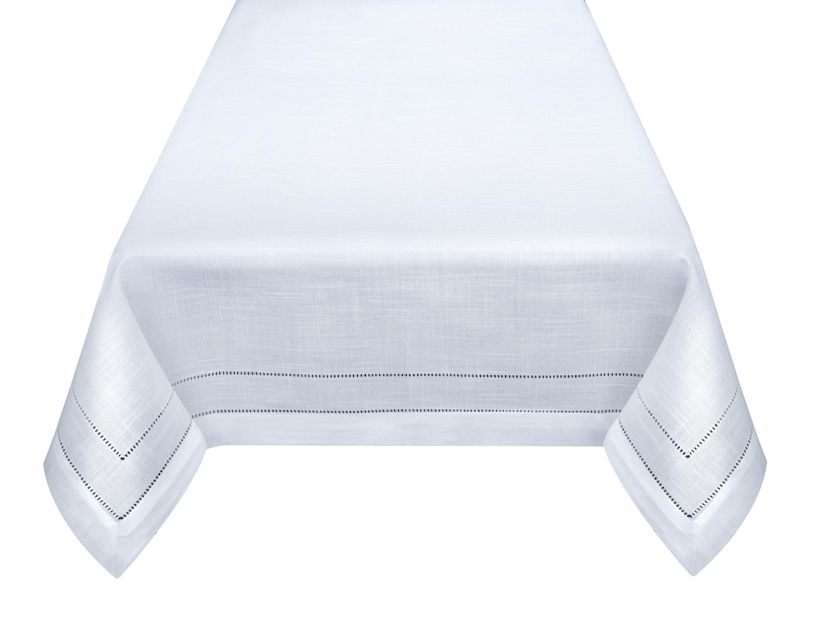 Adorn Your Table Two Line Hemstich Tablecloth