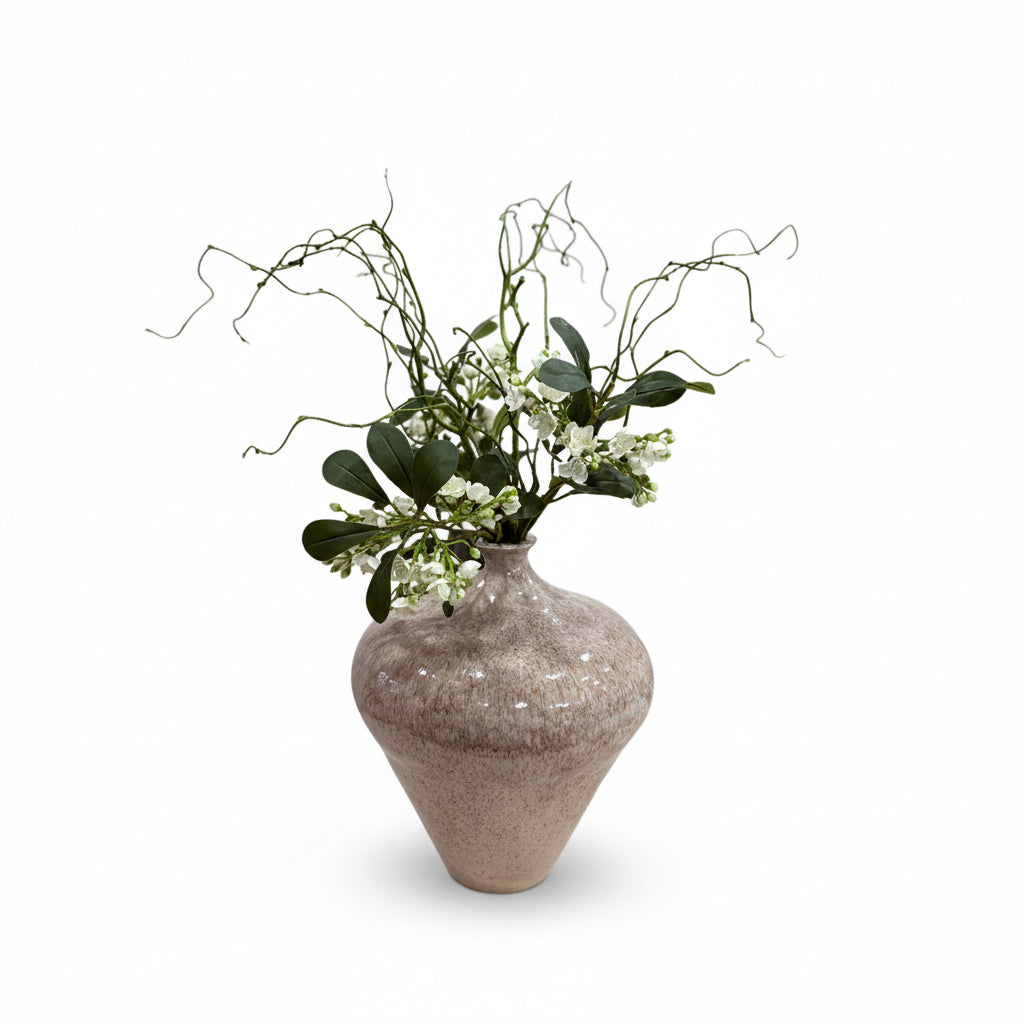 Flaura faux blush floral in modern vase
