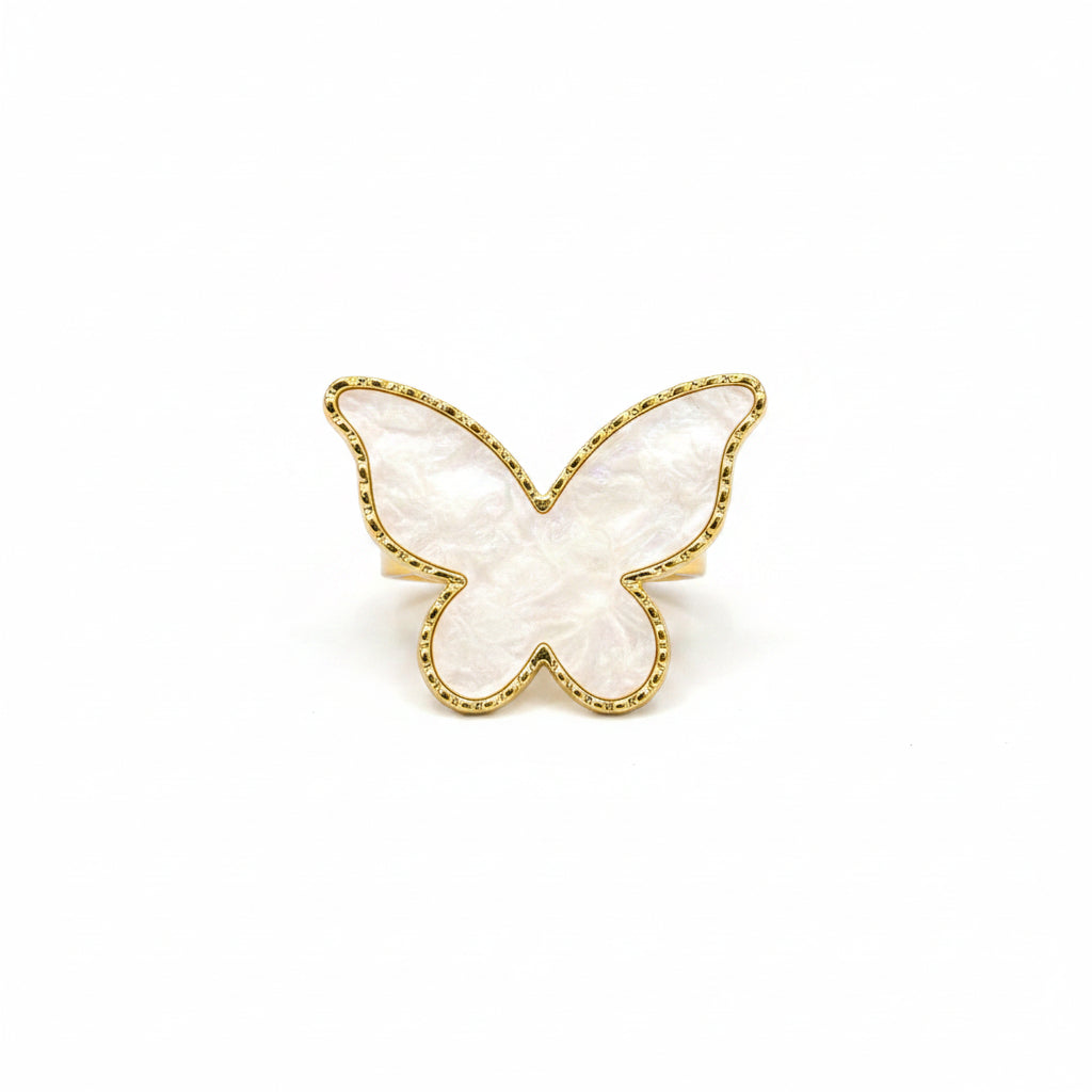Adorn Pearl Butterfly Napkin Rings