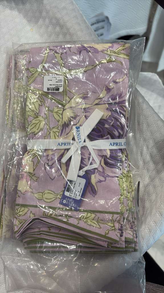 April Cornell Purple Floral Napkin