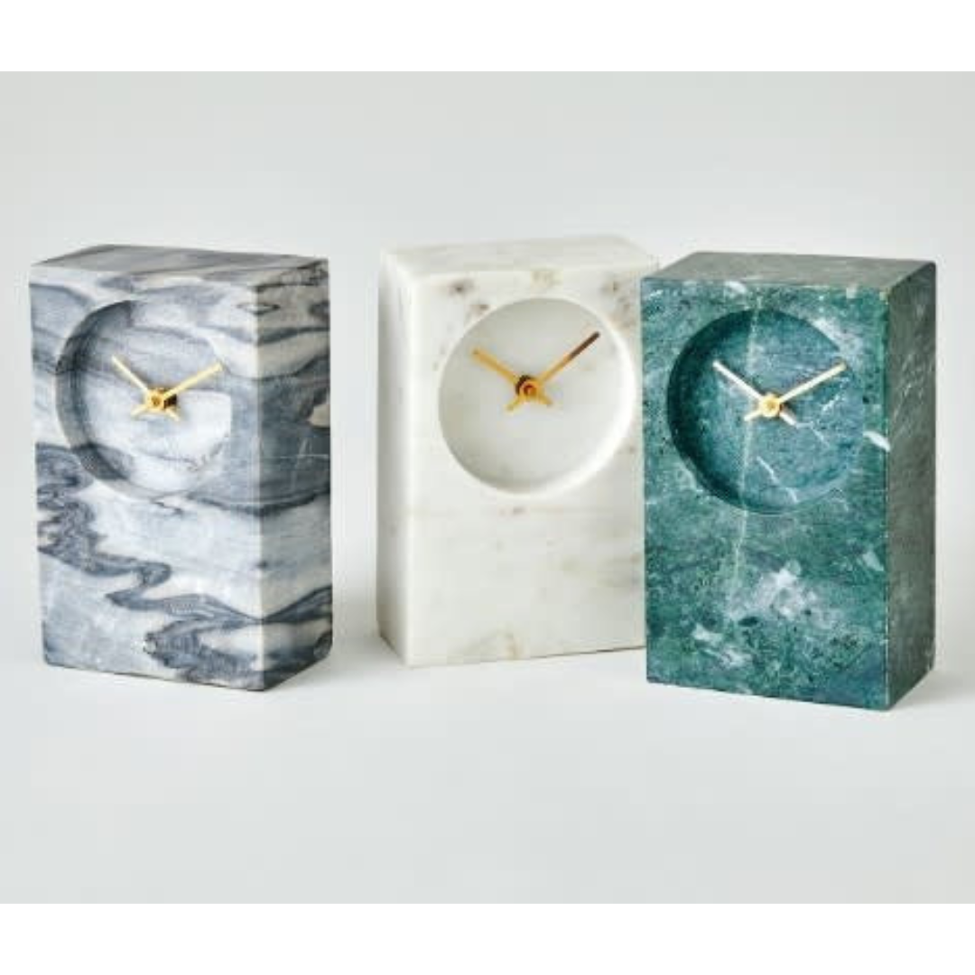 Global Views Marble Tower Clock