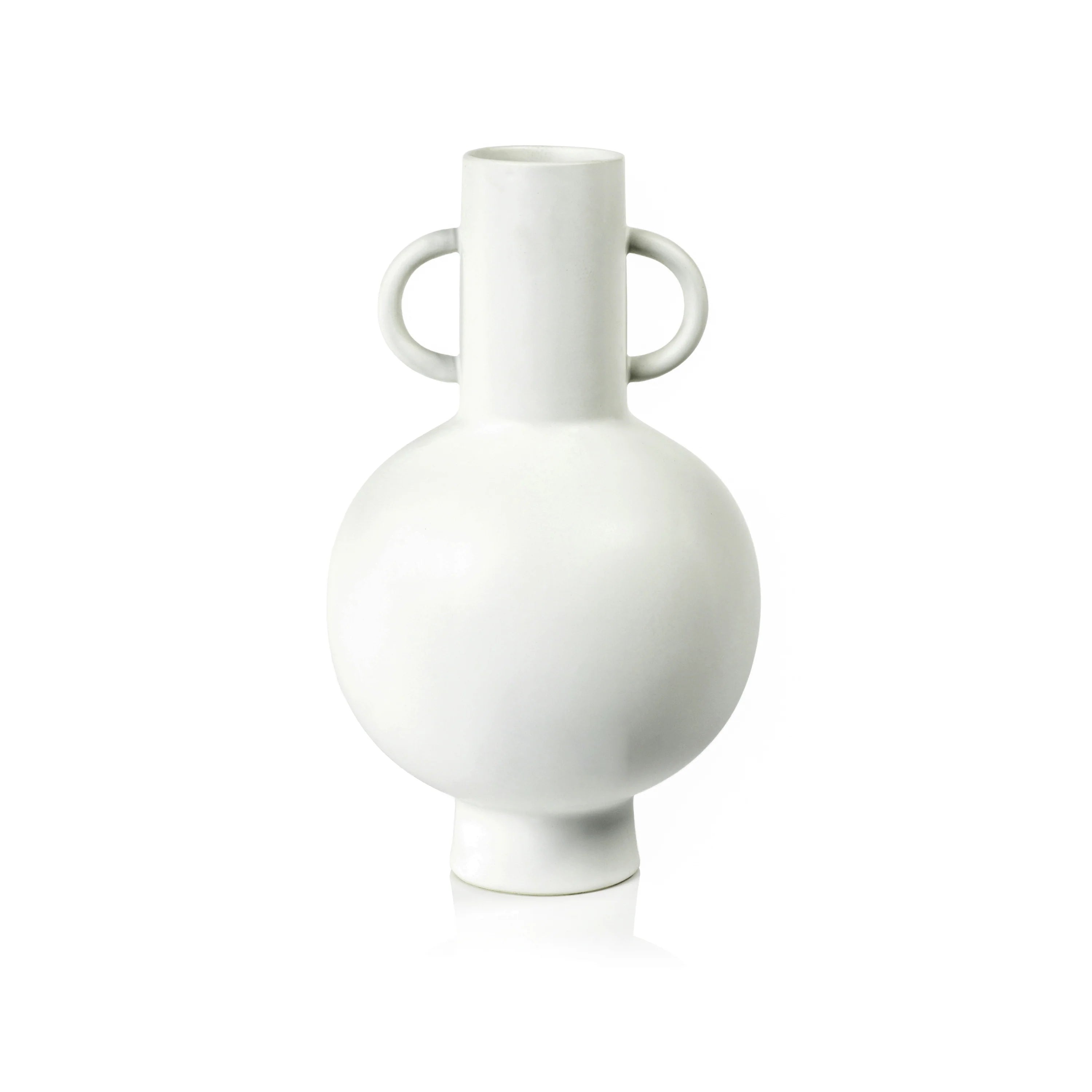 Zodax Aarhus matte white stoneware vase