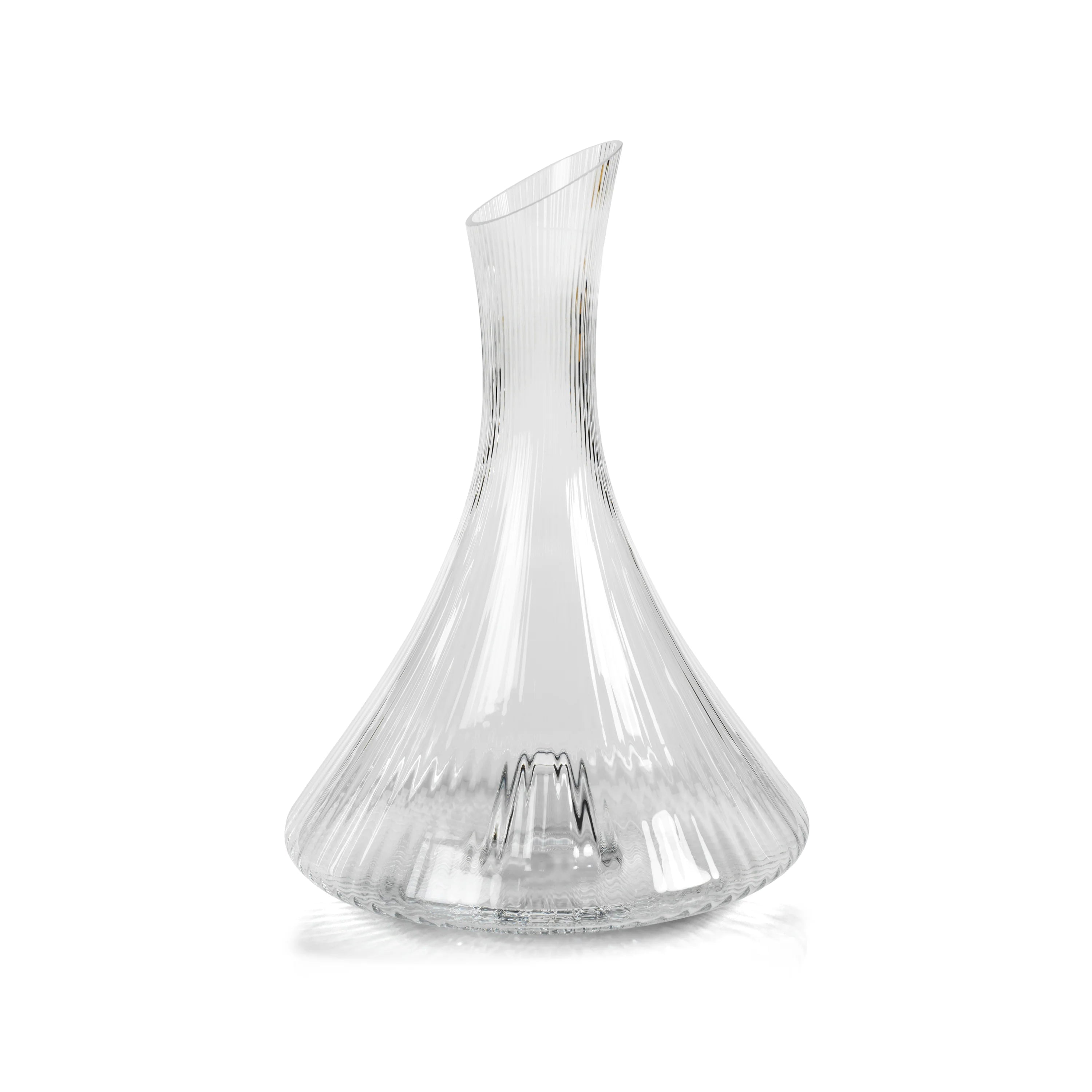 Zodax Bandol fluted textured glass decanter