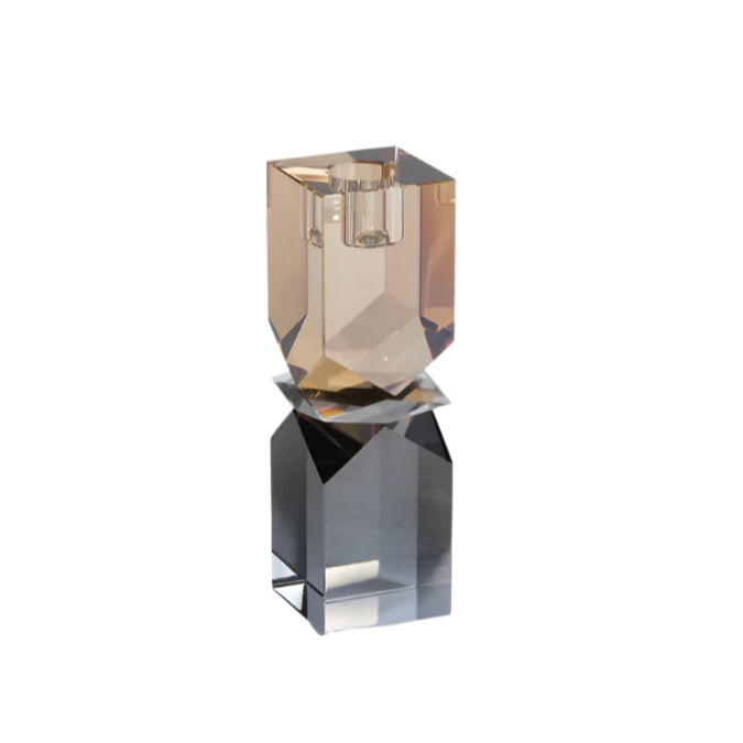 Zodax Vienna two-tone crystal candle holder