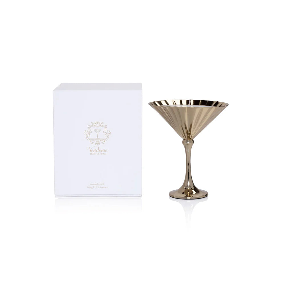 Zodax Polished Gold Vendome Scented Martini Candle
