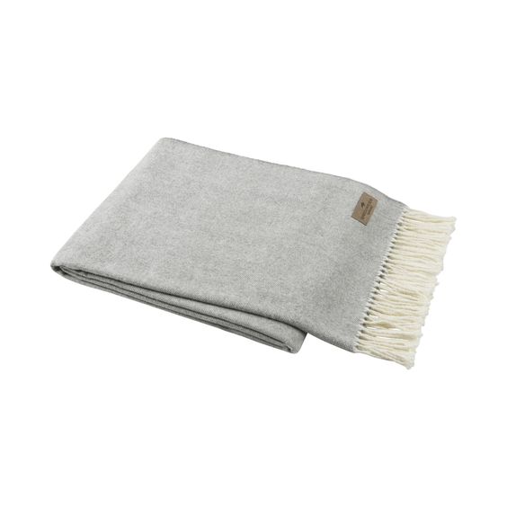 Lands Down Under Italian Herringbone Throw- Pebble
