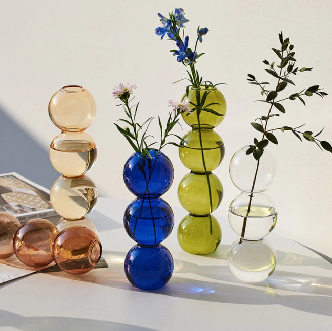 Bubble Shape Glass Vase
