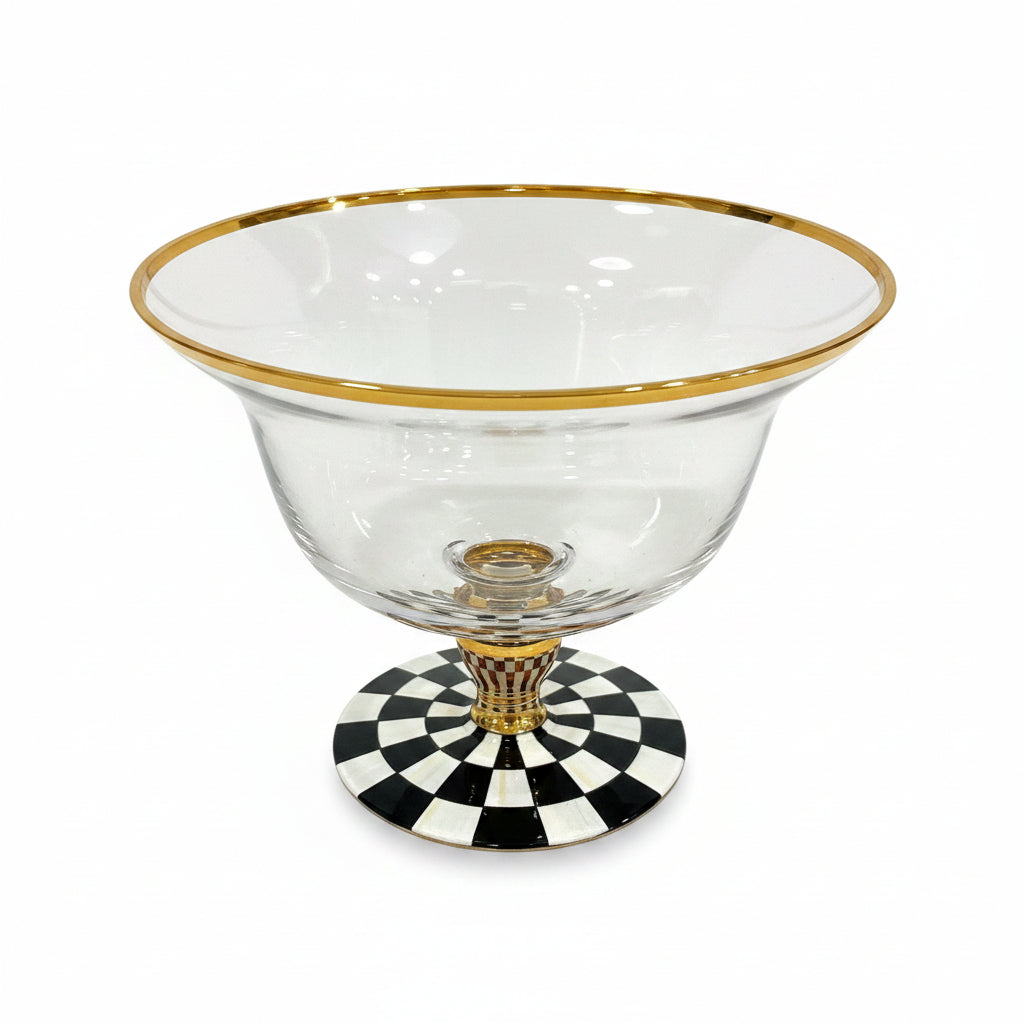 MacKenzie-Childs Glass Pedestal Bowl