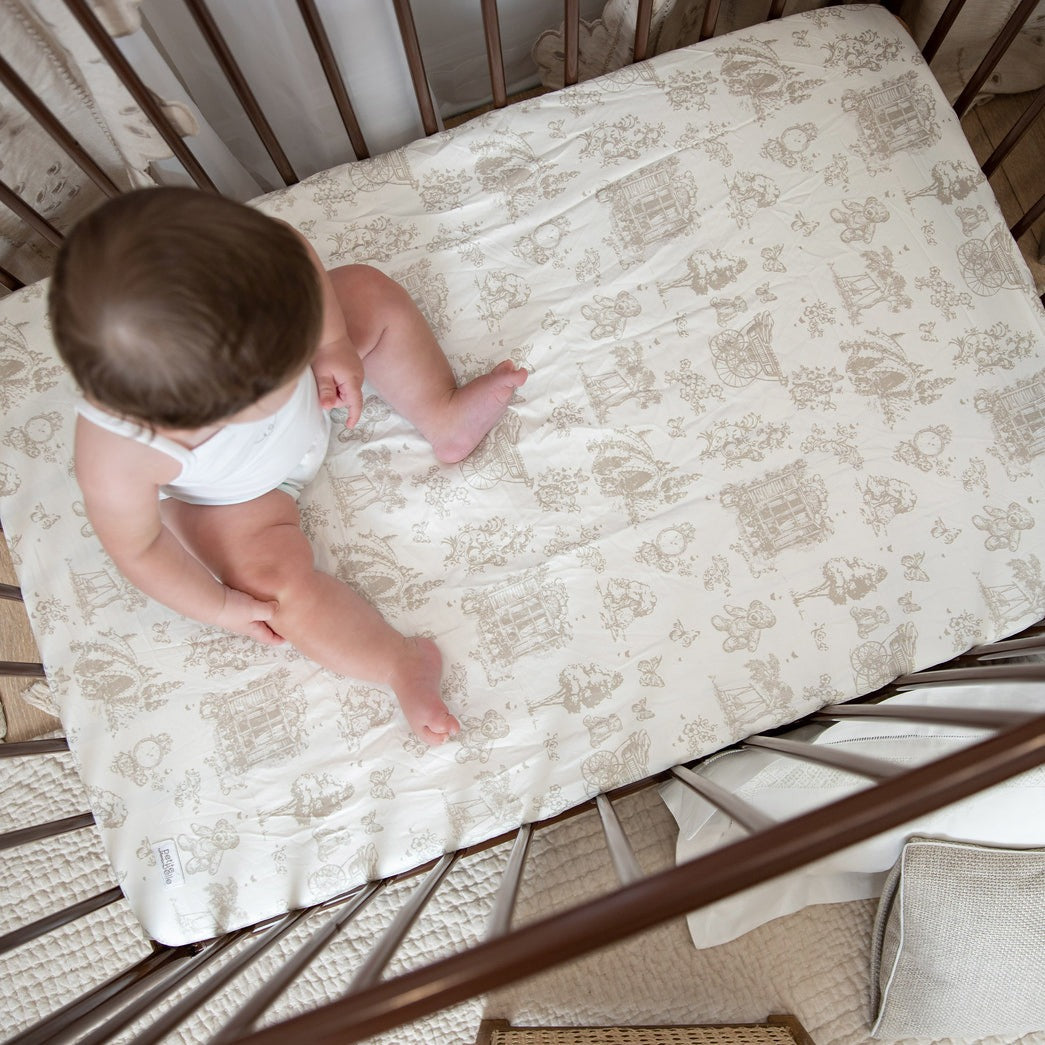 Petite Belle Toile Safra Sheet Set- Taupe