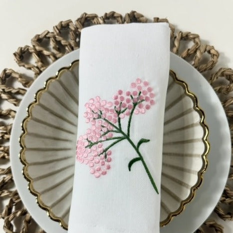 Adorn Your Table Pink Flower Napkin pack of 6