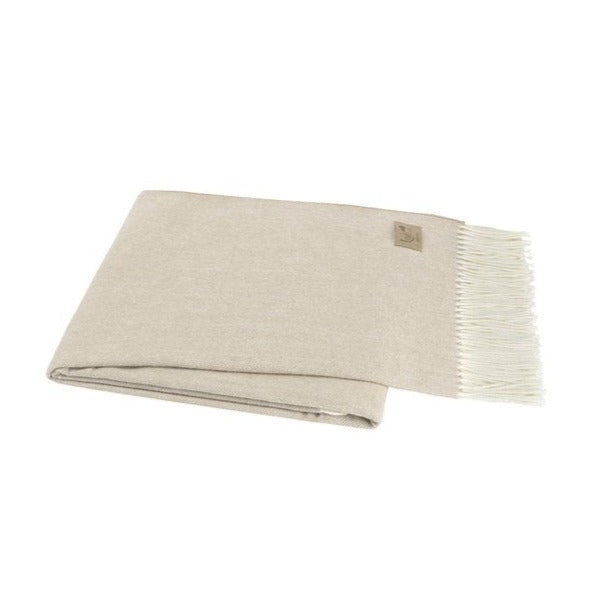 Lands Down Under Italian Herringbone Throw- Dune