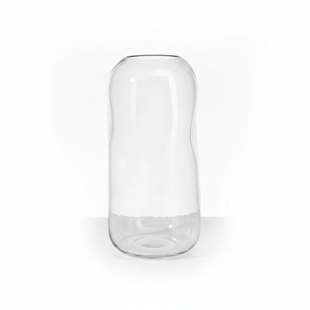 Majorca tall hand-blown glass vase