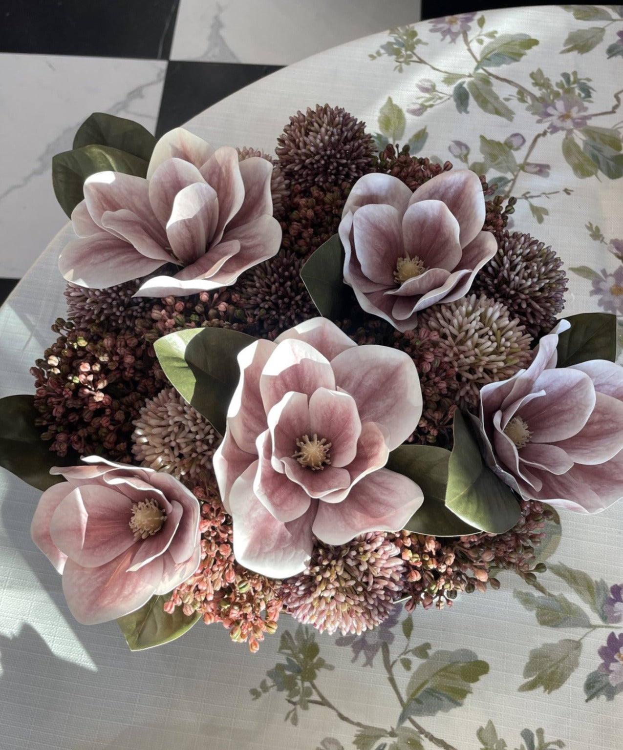 Mid Century Magnolia Floral Arrangement