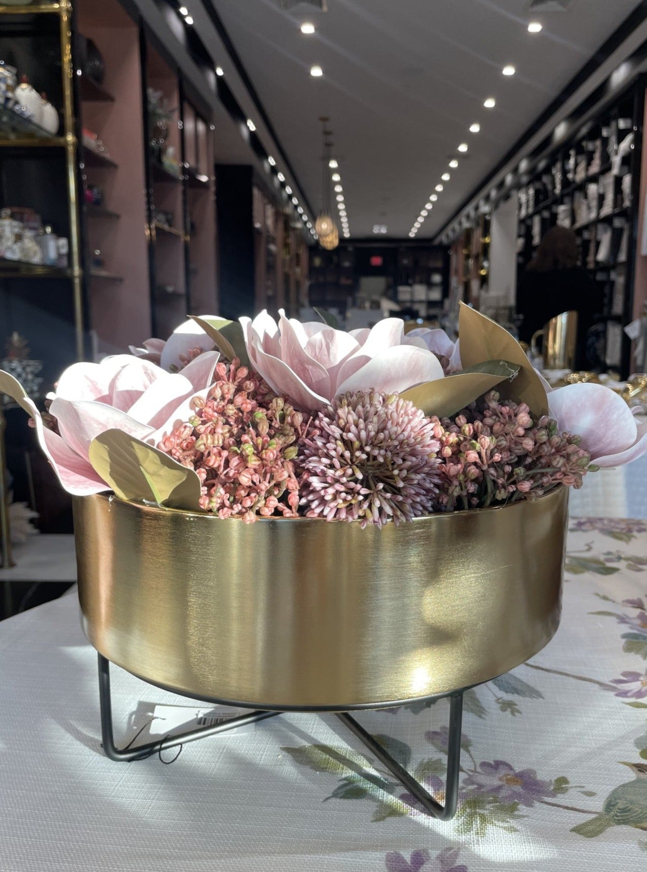 Mid Century Magnolia Floral Arrangement