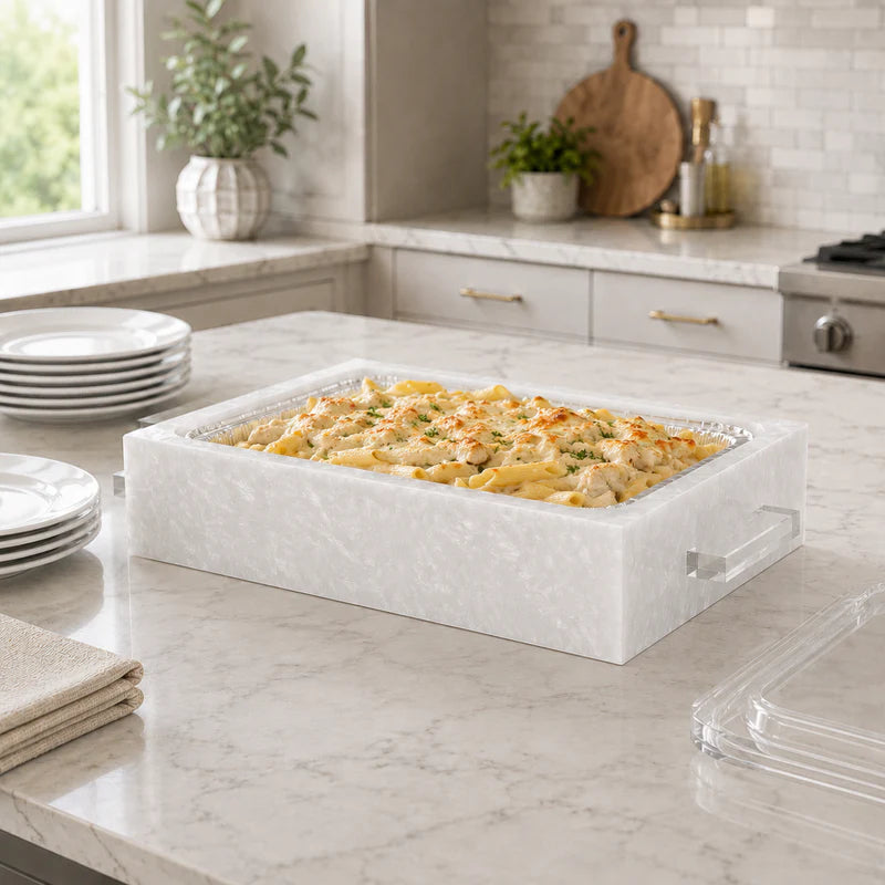 Decorative Pearl Marble 9x13 Pan Holder