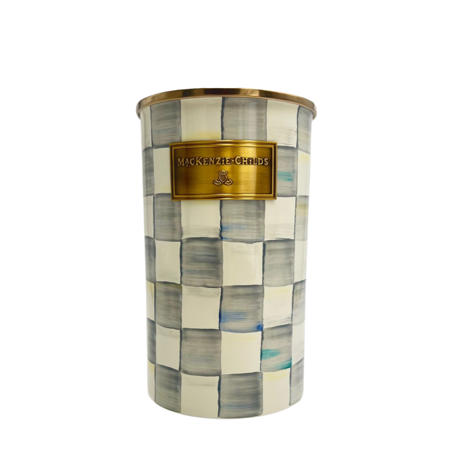 MacKenzie-Childs Sterling Check Utensil Holder