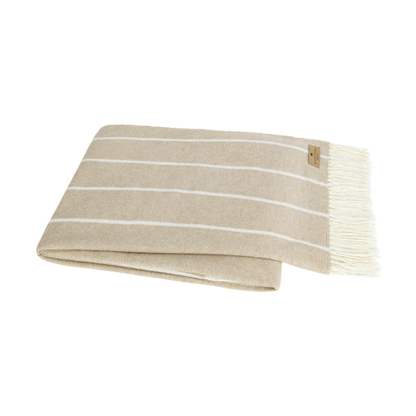Lands Down Under Fiji Stripe Throw- Dune