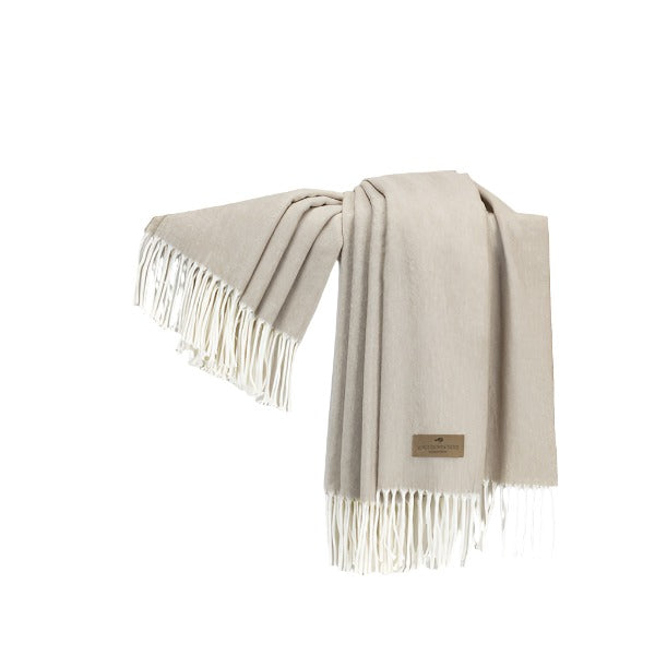 Lands Down Under Italian Herringbone Throw- Dune