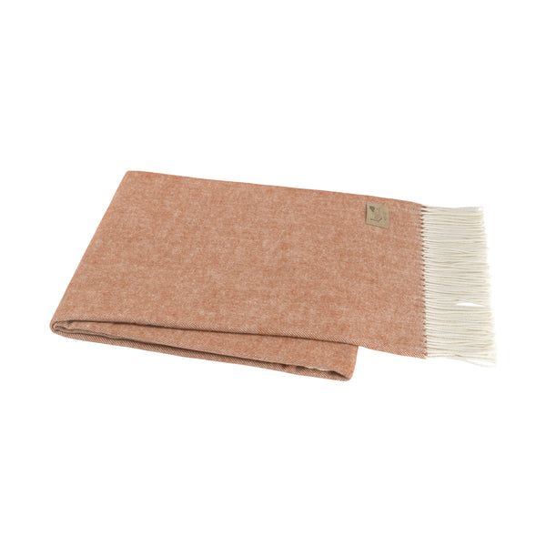 Lands Downunder Italian Herringbone Throw- Copper