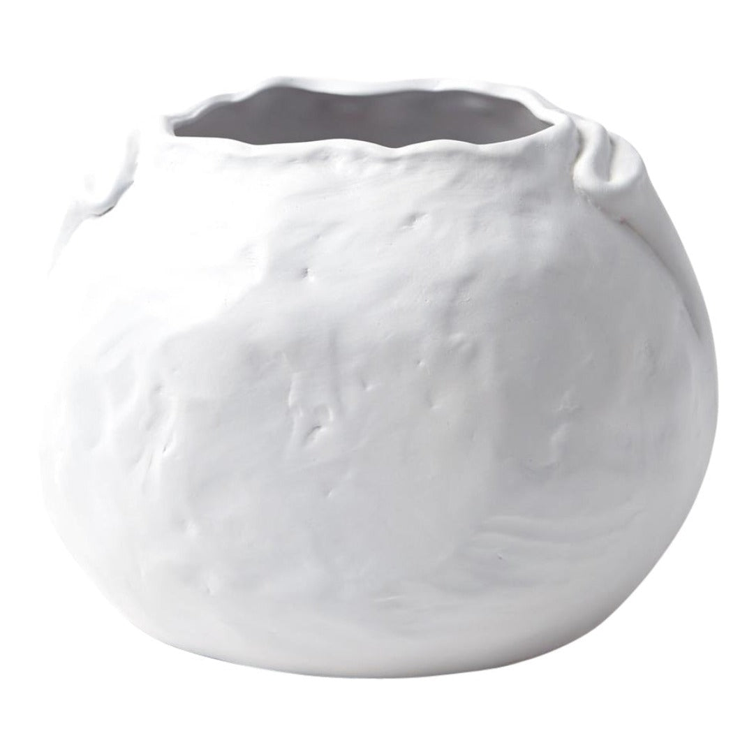 Global Views Petale Matte White Vase