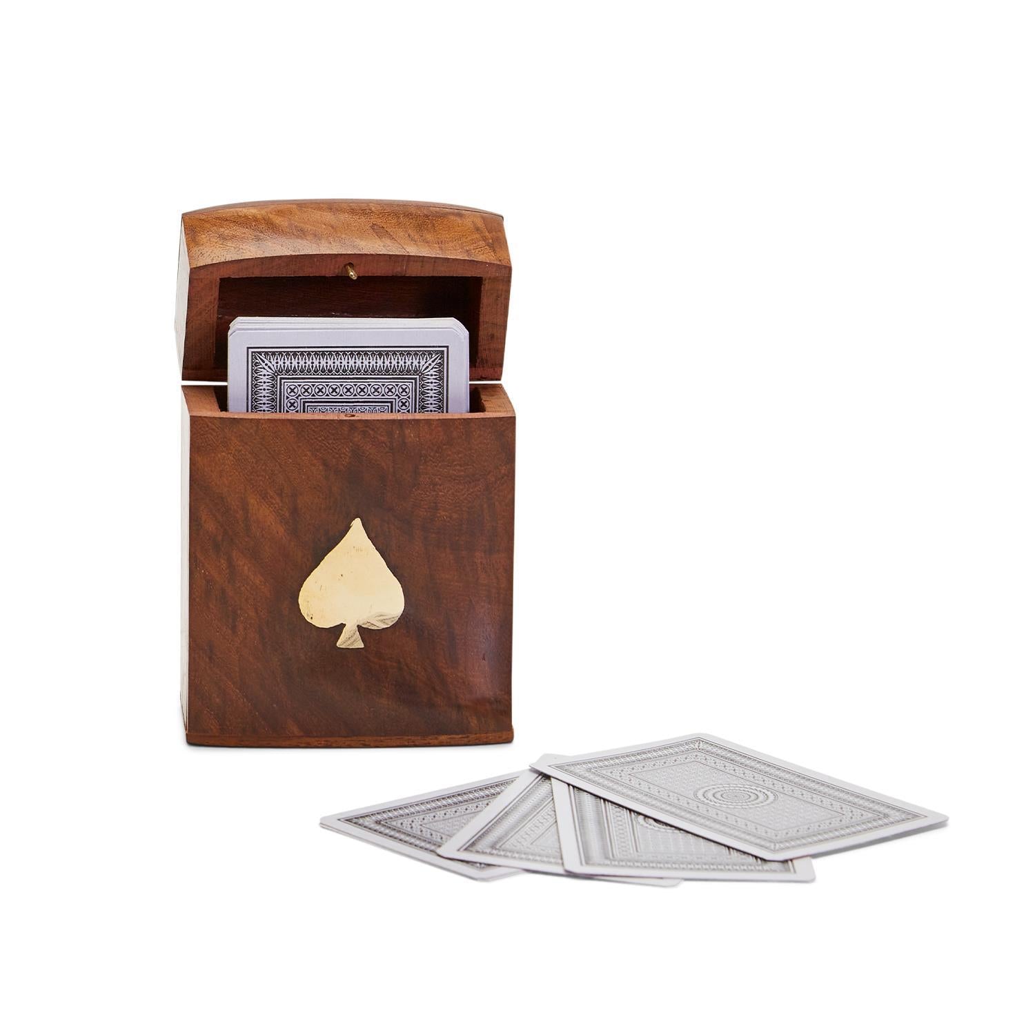 Personalised Wooden Playing Card Box