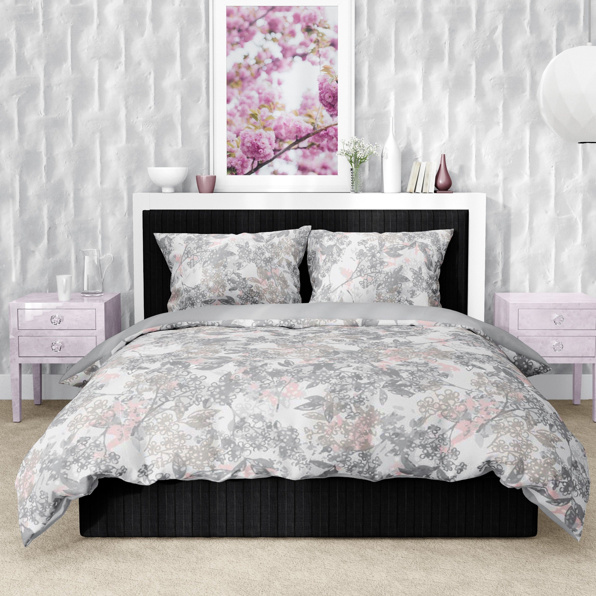 Aura & Belle Barely Silver Duvet Set