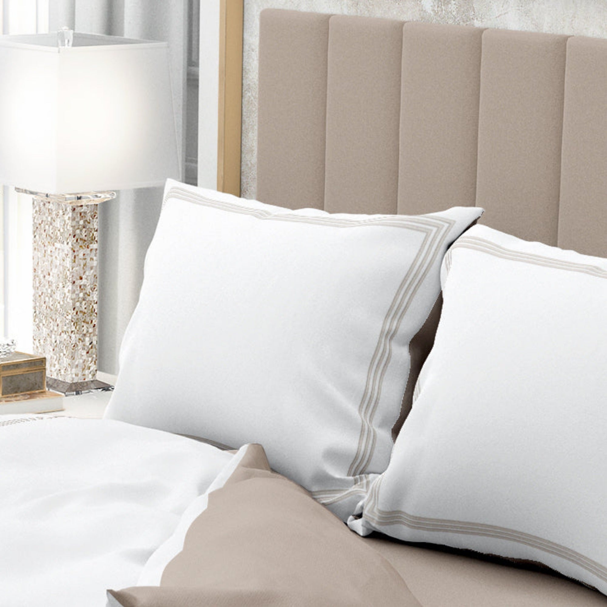 Aura & Belle Standard Embroidered Hotel Sham