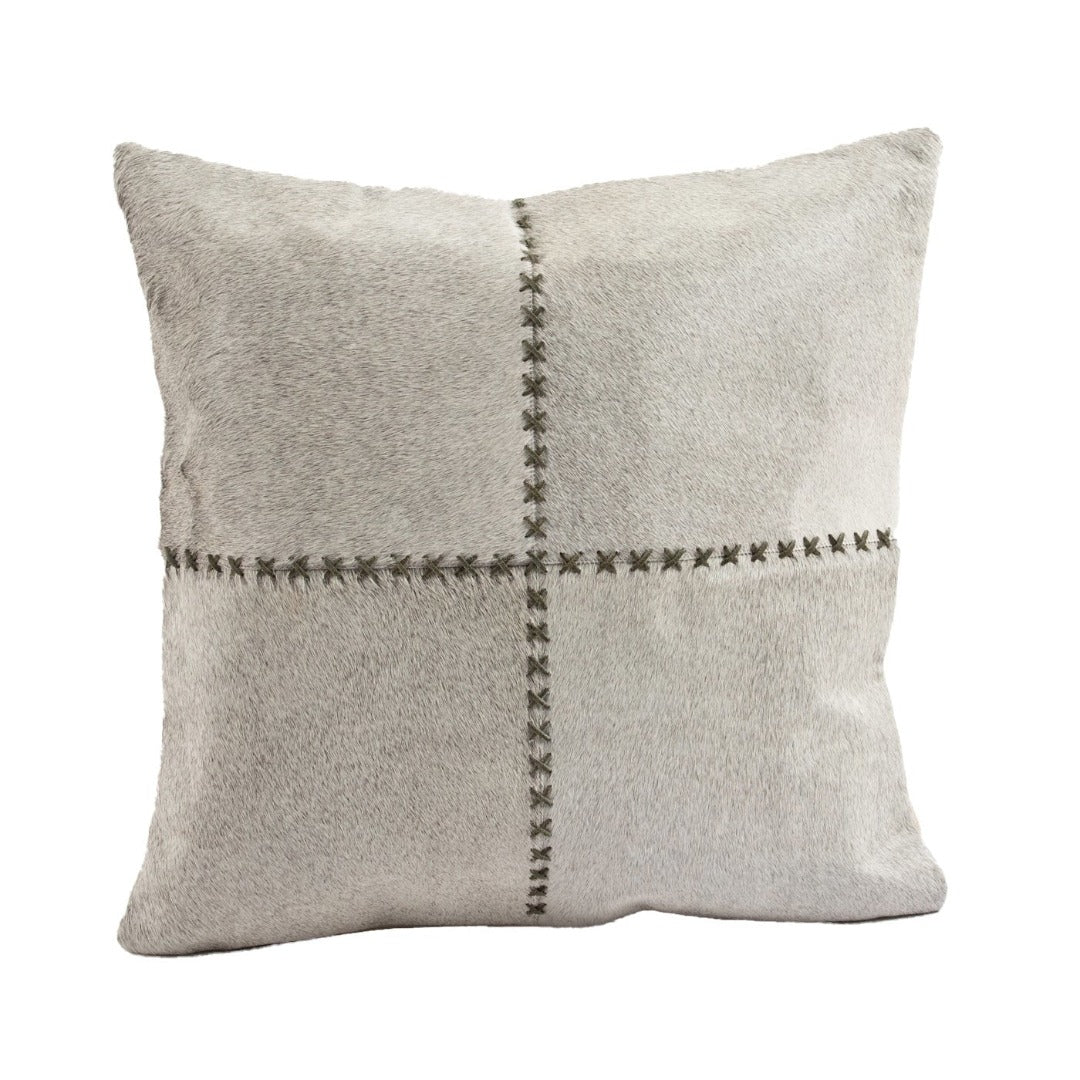 Grey cowhide online pillows