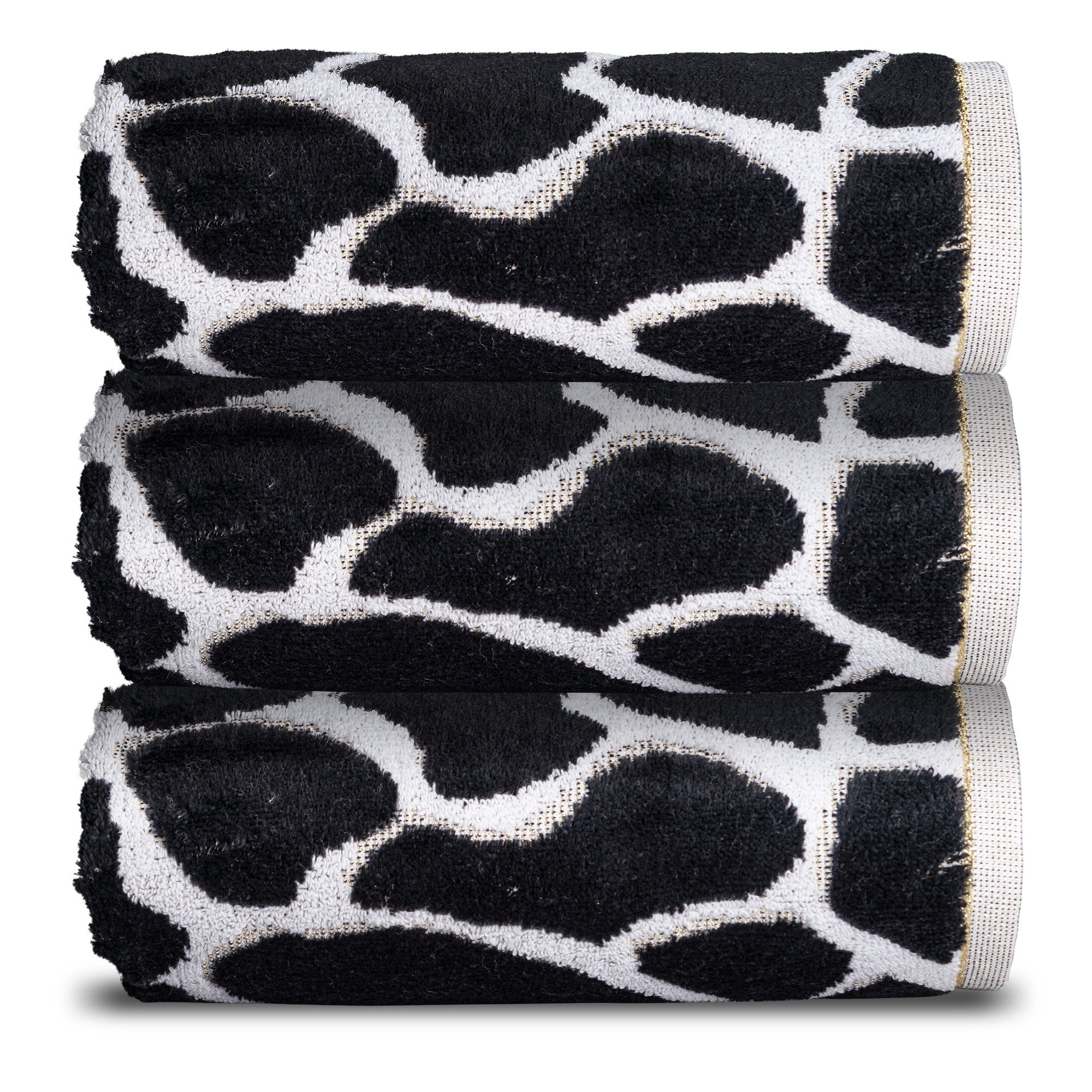 Leopard Towel Black
