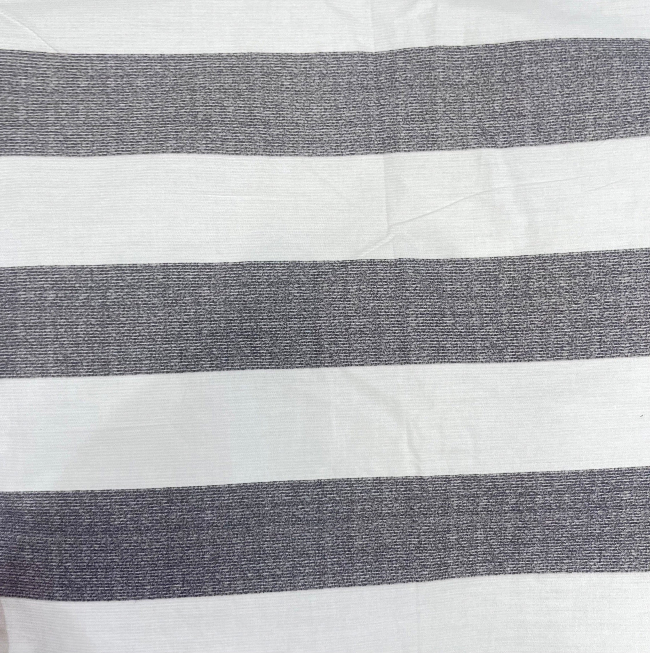 AT EASE Grey Striped Duvet Set