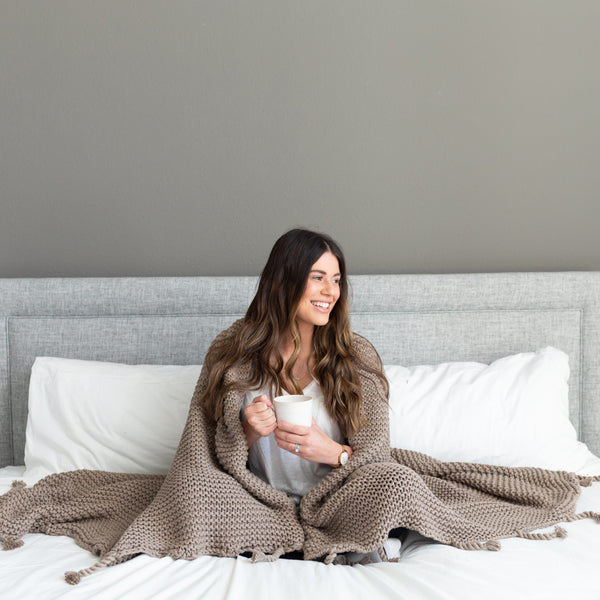 Organic Cotton Comfy Knit Throw