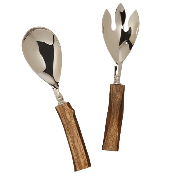 Wood Set of 2 Natural Edge Servers in Gift Box