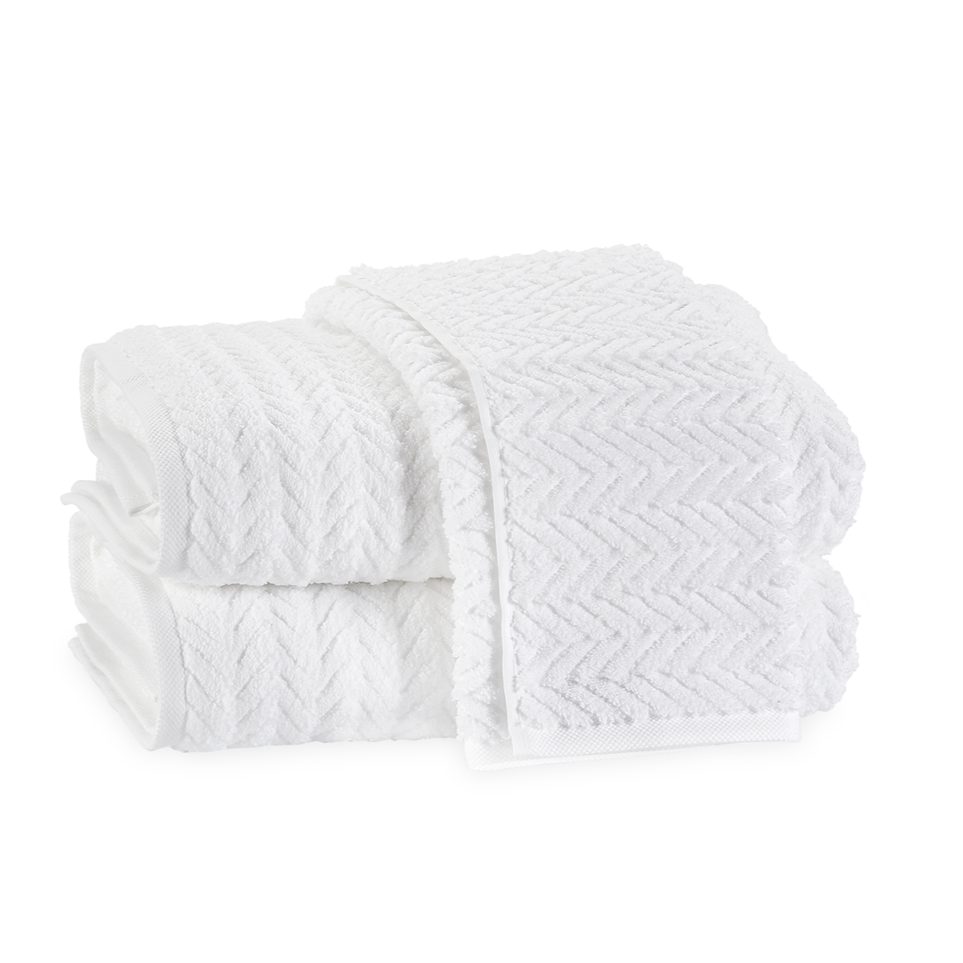 Matouk Regent 100% Cotton 5 Piece Bath Towel Set Ivory New