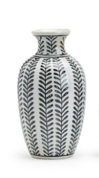 Hand-Painted Black and White Vases