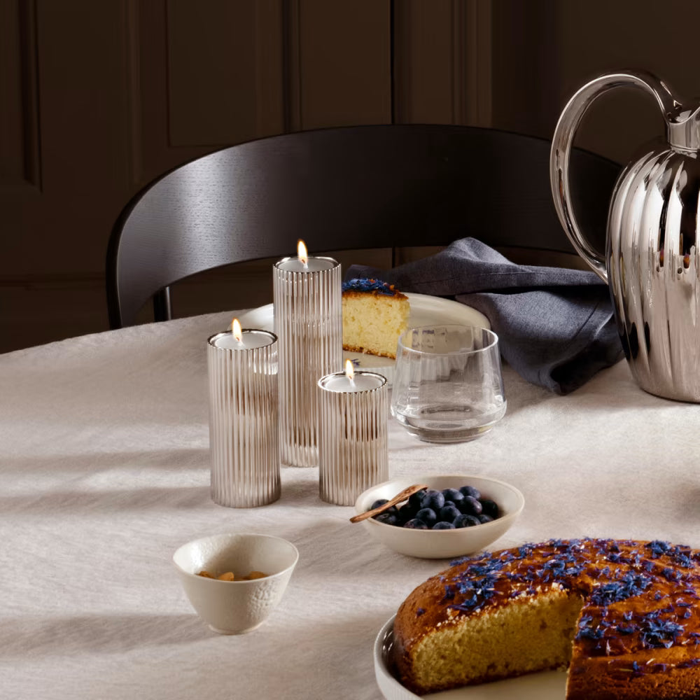 Georg Jensen Bernadotte Tealight/Taper Candle Holder Set - Thumbnail 4