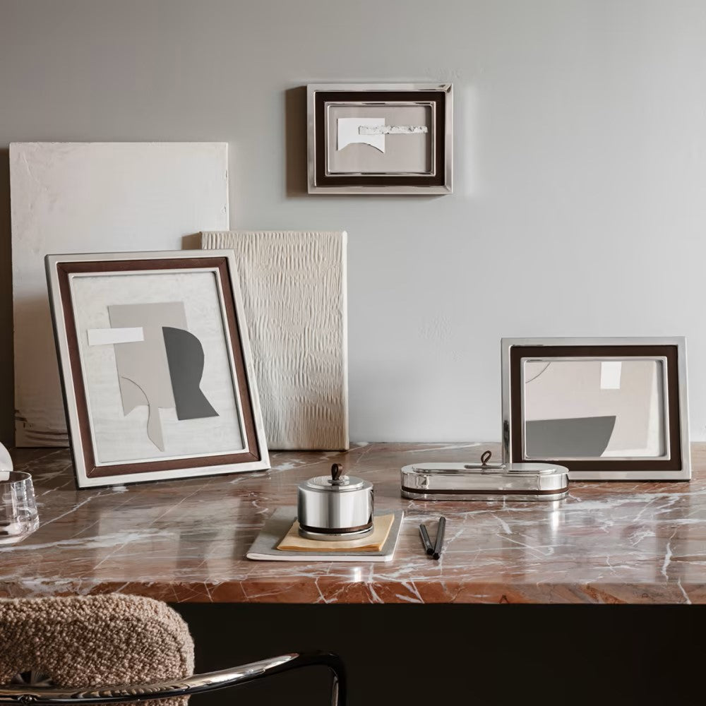 Georg Jensen Manhattan Mirror & Leather Frame