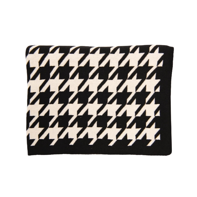 Houndstooth Knit Throw