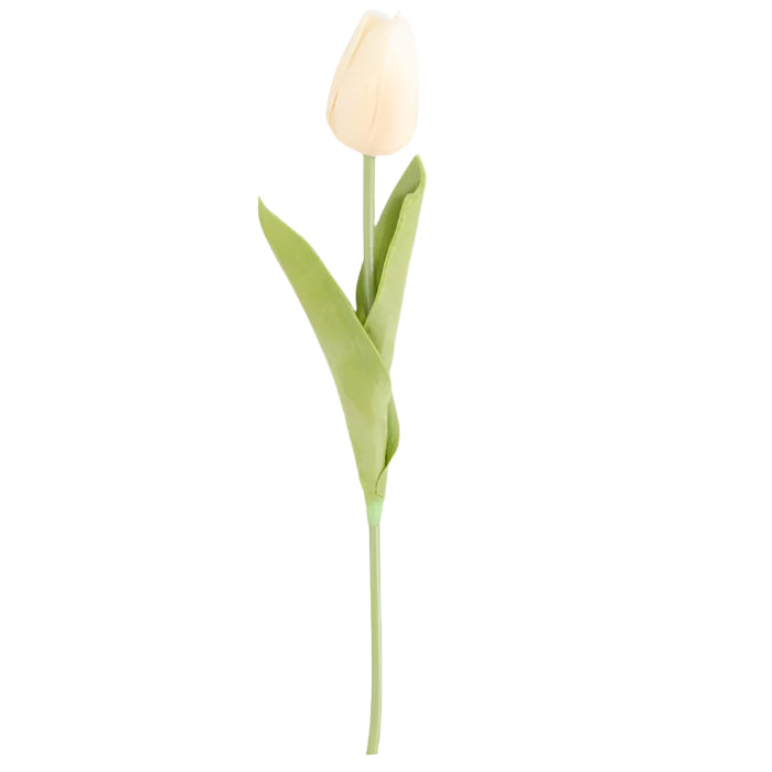 Real Touch Tulip Stem- Light Yellow