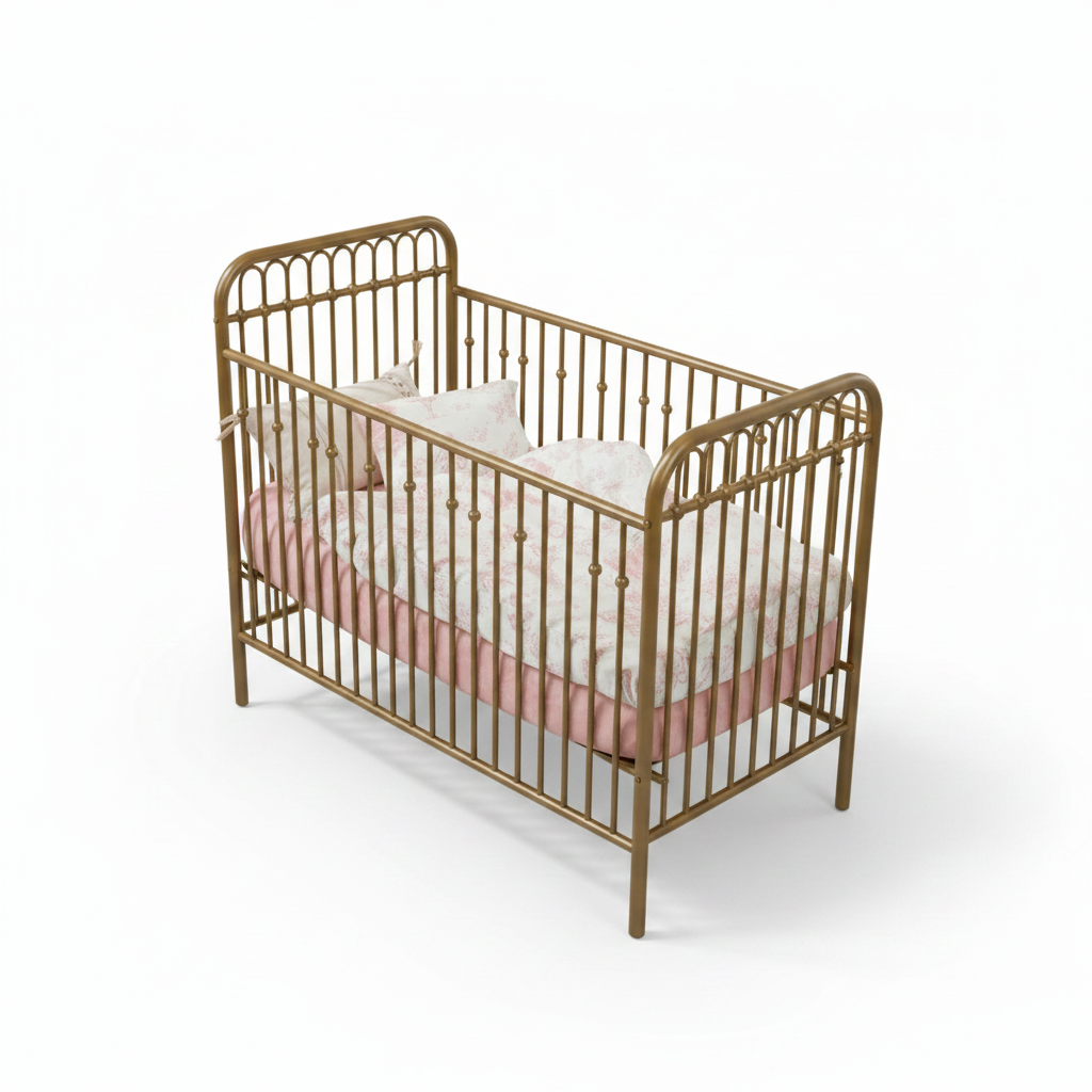 Petite Belle Toile Safra Crib Set- Rose Pink