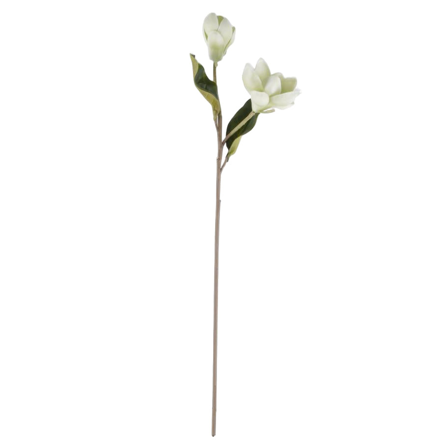 White Real Touch Magnolia Stem
